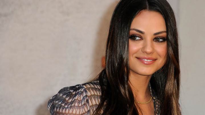Mila Kunis Looking Side N Sweet Smiling Face Photoshoot